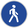 Дорожный знак 4.5.1 «Пешеходная дорожка» (металл 0,8 мм, II типоразмер: диаметр 700 мм, С/О пленка: тип А инженерная)